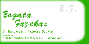 bogata fazekas business card